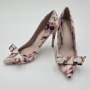 Ted Baker Pink and Cream Floral Heels